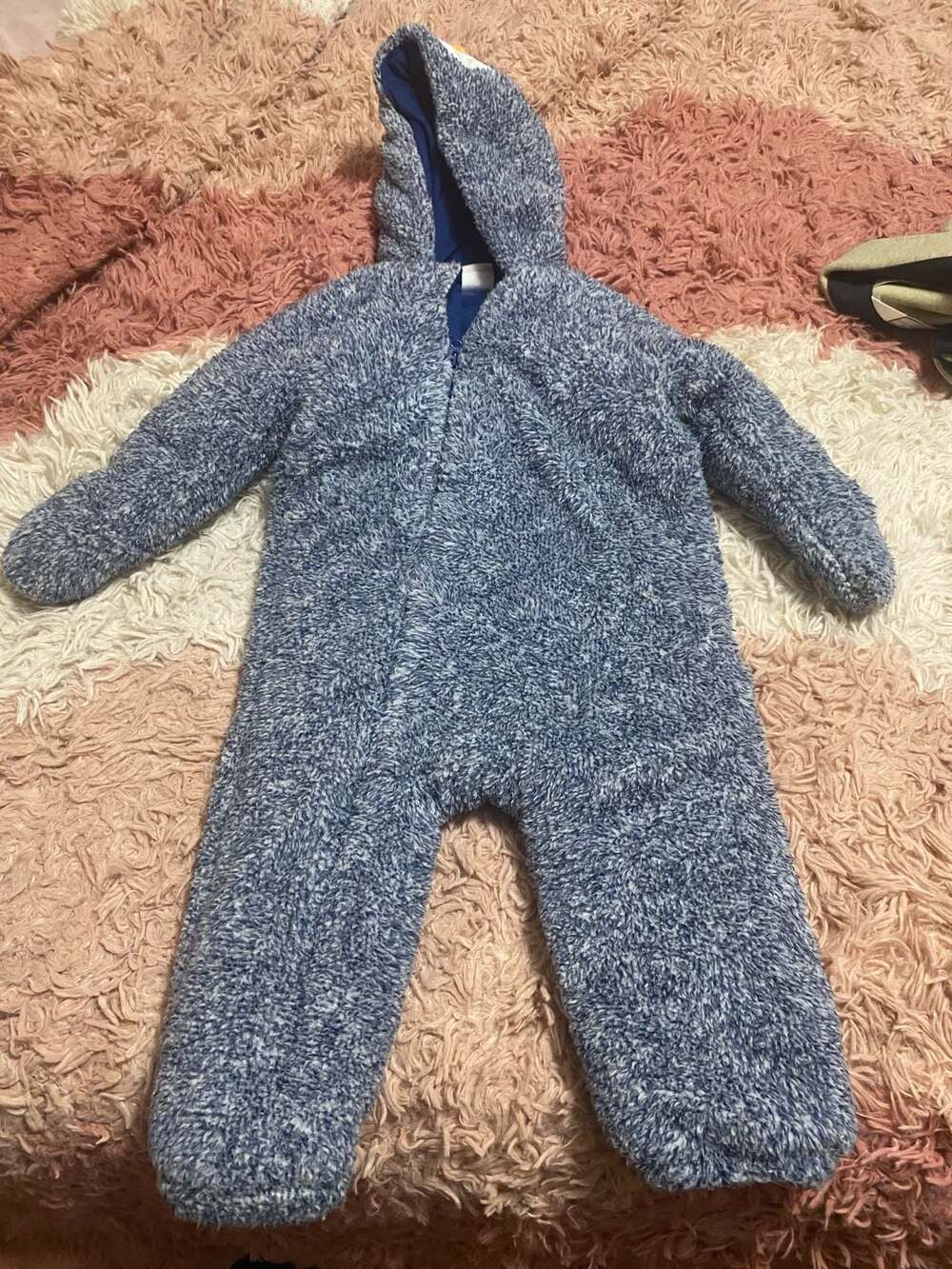 Koala Baby Blue Penguin Plush Hooded Fleece Pram Snowsuit